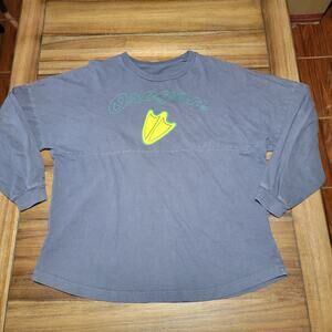 Oregon Ducks LS Dark Blue/Grey Heavyweight Tee - Size Medium